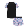 thumbnail image 2 of Alvivi Kids Girls Rash Guard Two Piece Tankini Set Swimsuit UPF 50+ Sun Protection Bathing Suit Black 13-14, 2 of 7