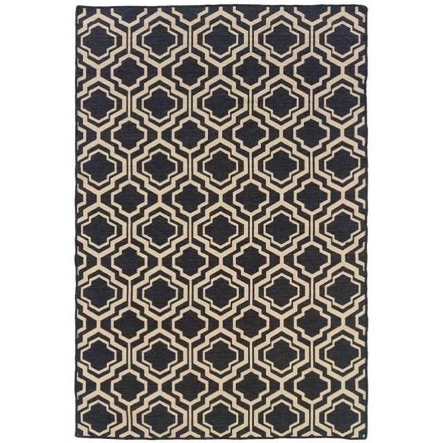 Riverbay Furniture 5' x 8' Hand Woven Double Quatrefoil Wool Rug