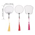 thumbnail image 2 of 12pcs Fan en Forme de Signets Vierges DIY Étudiants Graffiti Signets Cadeau avec des Glands (Style Assorti), 2 of 7
