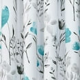 thumbnail image 5 of Alishomtll Watercolor Gray Teal Floral Window Curtains for Living Room Light-filtering Grommet Drapes, 52"x 63",Set of 2, 5 of 7