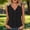 A339 Black, variant on Tank Top for Women V Neck Sleeveless Casual Fashion Loose Fit Polka Dot Print Breathable Lightweight Summer Blouse Top
