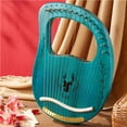 thumbnail image 4 of stanreset Harpe de Lyre Portable Harpe à 16 Cordes Petite Harpe Instrument de Musique Son Stable Harpe Bleue, 4 of 6