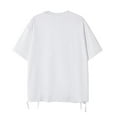 thumbnail image 3 of Lovskoo Shirts for Men Round Neck Short Sleeve Casual Trendy Pullover Top Blouse Solid Color Ripped T Shirt Vacation Beach Summer Tops White, 3 of 4