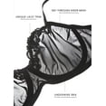 thumbnail image 3 of Women's Sheer Mesh Balconette Bra Sexy Unlined Demi Underwire Bras Lace Plus Size, 3 of 6
