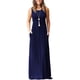 thumbnail image 1 of Vestido largo suelto sin mangas de verano para mujer Vestido largo casual con bolsillos Xemadio FSHY034-60, 1 of 2