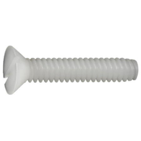 

1/4 -20 x 1 Nylon Plastic Slotted Flat Head Screws MSFN-117 (10 pcs.)