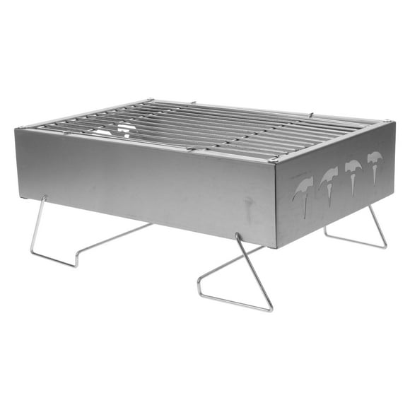 KAKOWELY Folding Outdoor Grill Charcoal Grill Heat Resistance BBQ Activities 1Set