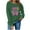 #051-Army Green, variant on Women 100 Days of School Sweatshirt: Funny Teacher Shirts School Teaching Long Sleeves Teachers Gifts Tops Teacher Graphic T-Shirts School Days Tee Tops