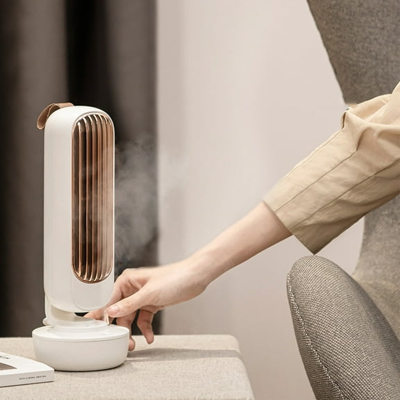 XGFHYJEH Tower Fan, Bladeless Tower Fan, Small Floor Fan, Personal Evaporative Vertical Conditioner, Quiet Standing Oscillating Cooling Fans for Home Bedroom Office Indoor