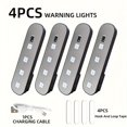 thumbnail image 1 of SUTENGDA 4pcs Car Door lights LED Welcome light Magnetic Control USB Charging Auto Open Door Safe Anti-collision Emergency Signal Lamp car accessories LED Car Ambient light rock lights ro, 1 of 4