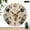 10x10in, variant on Patifu Round Wooden Wall Clock Geometric Light Bulb Art Deco Neutral Print Battery Operated 12x12in