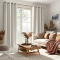 thumbnail image 3 of NICETOWN Full Blackout Curtains for Living Room Modern Grommet Room Darkening Thermal Insulated Solid Drapes, W42 x L72, Beige, Set of 2, 3 of 9