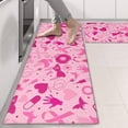thumbnail image 2 of Kitchen Rugs Sets Of 2,Pink Breast Cancer Anti Fatigue Kitchen Mat Rugs Non Slip Washable,Decorative Kitchen Floor Mats for Kitchen,Sink,Laundry,17"X47", 2 of 5