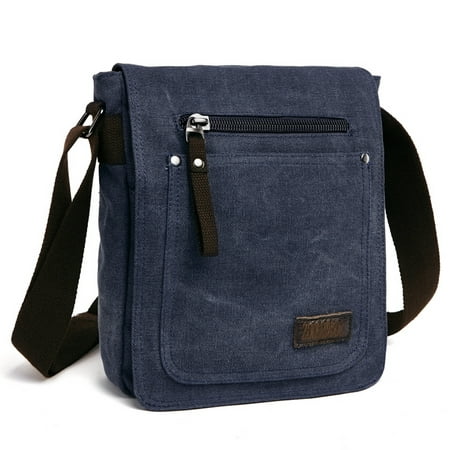 M.G. Canvas Shoulder Messenger Bag mu8572. Blue Grey - Walmart.com