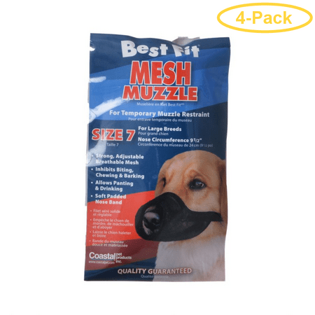 Nylon Fabridog Best Fit Muzzle Size 7 (Dogs 80-100 lbs) - Pack of