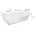 thumbnail image 3 of Sterilite Set of (2) Small Storage Bin, 28 Quart Clear Plastic Storage Container with Snap-On Lid, White, 3 of 11