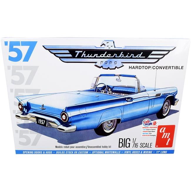 AMT AMT1206 Skill 3 Model Kit 1957 Ford Thunderbird Convertible 2-in-1 Kit 1 by 16 Scale Model