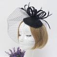 thumbnail image 3 of Flor Pelo Clip Fascinator Sombrero Señoras Niñas Boda Bidal Velo Malla Red Baoblaze fascinator de novia, 3 of 8