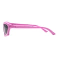 thumbnail image 4 of Unisex Sports Sunglasses Geometric Oval Wrap Around Lightweight UV 400 Pink, 4 of 4