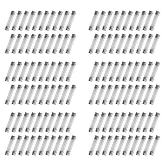 120Pcs Fast Blow Glass Tube Fuse 8A 8 Amps 250V 6mm x 30mm,120 x Glass Tube Fuses,Clear