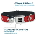 thumbnail image 4 of CBS Studios Inc. Pet Collar, Dog Collar Metal Seatbelt Buckle, Star Trek Starfleet Insignia Red White, 11 to 16.5 Inches 1.0 Inch Wide, 4 of 8