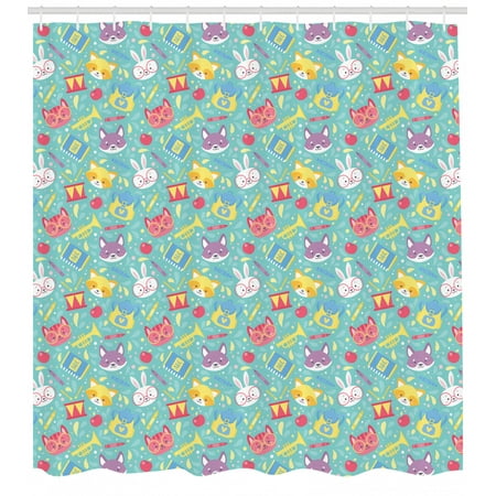 Nursery Shower Curtain Kids Children Kindergarten Concept Of