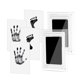 thumbnail image 1 of Juego de huellas y huellas de manos de bebé oso de fresa 2 piezas negro 4 hojas de papel de impresión, 1 of 6
