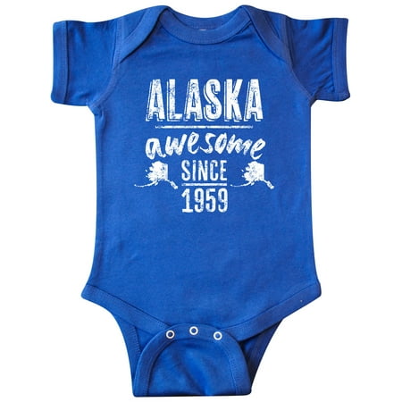 

Inktastic Alaska Awesome Since 1959 Gift Baby Boy or Baby Girl Bodysuit