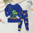 thumbnail image 2 of NOLDARES Little Boys Pajamas 2 Pieces Long Set Cotton Kids Excavator Pjs Toddler Clothes Jammies Fall Winter Sleepwear 6-12 Months 12-24 Months 2t 3t 4t 5t 6t 7t 8t 9t Children,Blue,7-8 Y, 2 of 5