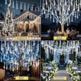 thumbnail image 4 of Luces de lluvia de meteoritos Adecorty Christmas UL, 24 tubos, 576 LED, 4 of 7