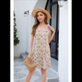 thumbnail image 4 of Vestidos de Verano Sin Mangas con Escote en V y Flores Amarillas XXL, 4 of 8