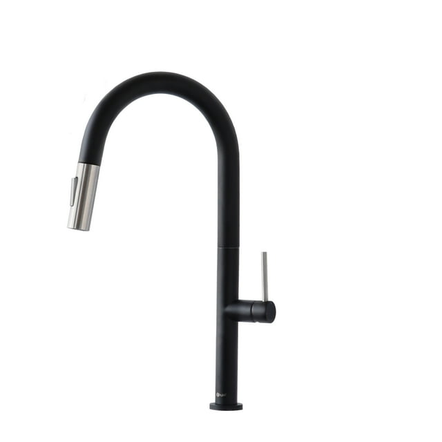 Stylish Catania Single Handle Matte Black Pull Down Kitchen Faucet K-141NS