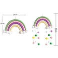thumbnail image 2 of Macrame Arco Iris colgante de pared decoración del hogar Boho habitación decoración tapiz tejido a mano niños decoración de pared Sailing Electrónica, 2 of 6
