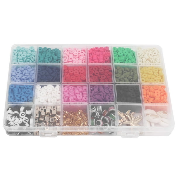 Clay Bead Kit, Multipurpose Clay Beads 250 Letter Beads 18 Colors