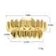 thumbnail image 2 of Cateissary Inferior postizos Boca de Halloween Parrillas Cobre Chapado en oro Diente Rendimiento Fiesta Festival Cosplay Fondo dorado Type1 NO1, 2 of 6