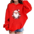 thumbnail image 3 of MIASHUI Chandails en Molleton à Capuche pour Filles, Imprimé Confortable, Doublé, Rouge, 4-5 Ans, 3 of 3