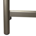 thumbnail image 4 of Atwood 40" Round Cocktail Table w/ Grey Oak Veneer Top  Brushed Silver Metal Base by Diamond Sofa, 4 of 5