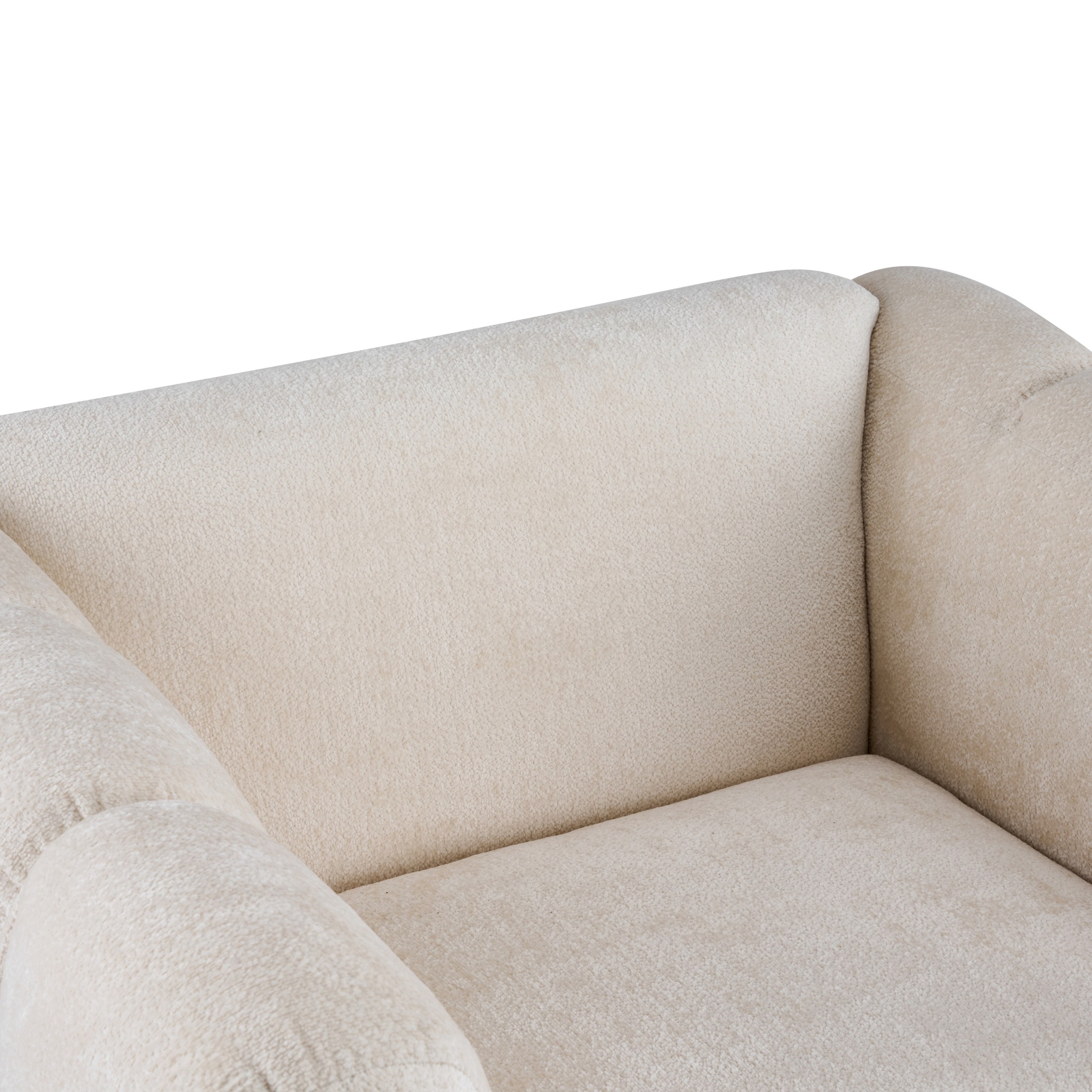 Christopher Knight Home Chenille Club Chair, Plush Upholstered Accent Chair with Channel Stitching, Beige