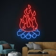 thumbnail image 3 of Handmadetneonsign Bonfire Neon Sign, Flame Neon Light, Fire Led Sign, Burning Light, Flaming Room, 3 of 5