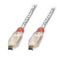 thumbnail image 1 of Cable FireWire Lindy 4 Pines Macho a Macho 1m Transparente, 1 of 1