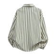 thumbnail image 3 of RUTAYY Men's Shirts Striped Casual Long Sleeve Turndown Collar Button Down Tops Comfortable Breathable Daily Wear Classic Stylish Blouse, 3 of 4