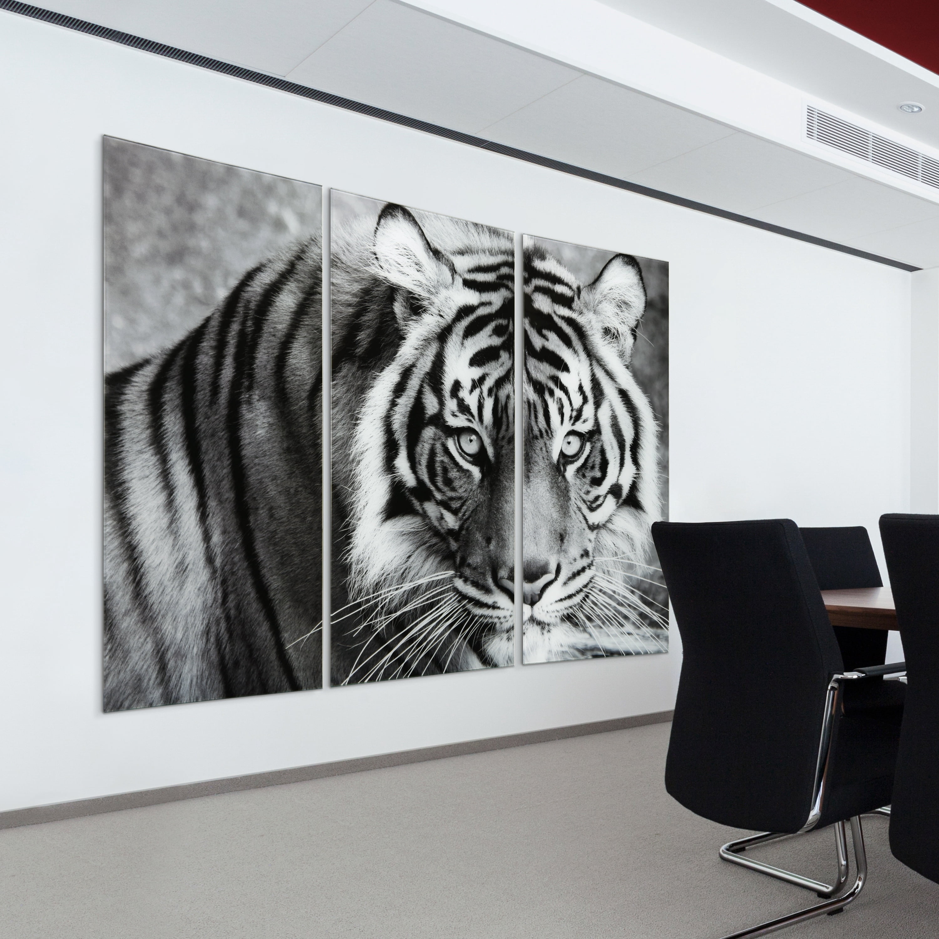 Tiger ABC 36 in x 72 in Mixed Media Art, by Empire Art 3 Count