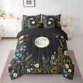 thumbnail image 2 of Homewish Cute Country Floral 7-Piece Twin Bedding Sets,Rustic Plant Bedding Comforter Set,Black Green Blue Sheet Sets For Adults,Ultra Soft Home Decor Reversible, 2 of 8