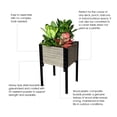 thumbnail image 2 of 17-inch Elevated Planter Box Wood Texture/ Grey, 2 of 5