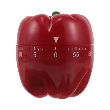 COOPHYA Vegetable Shaped Red Mechanical Kitchen Timer with Reliable 60 Minute Countdown