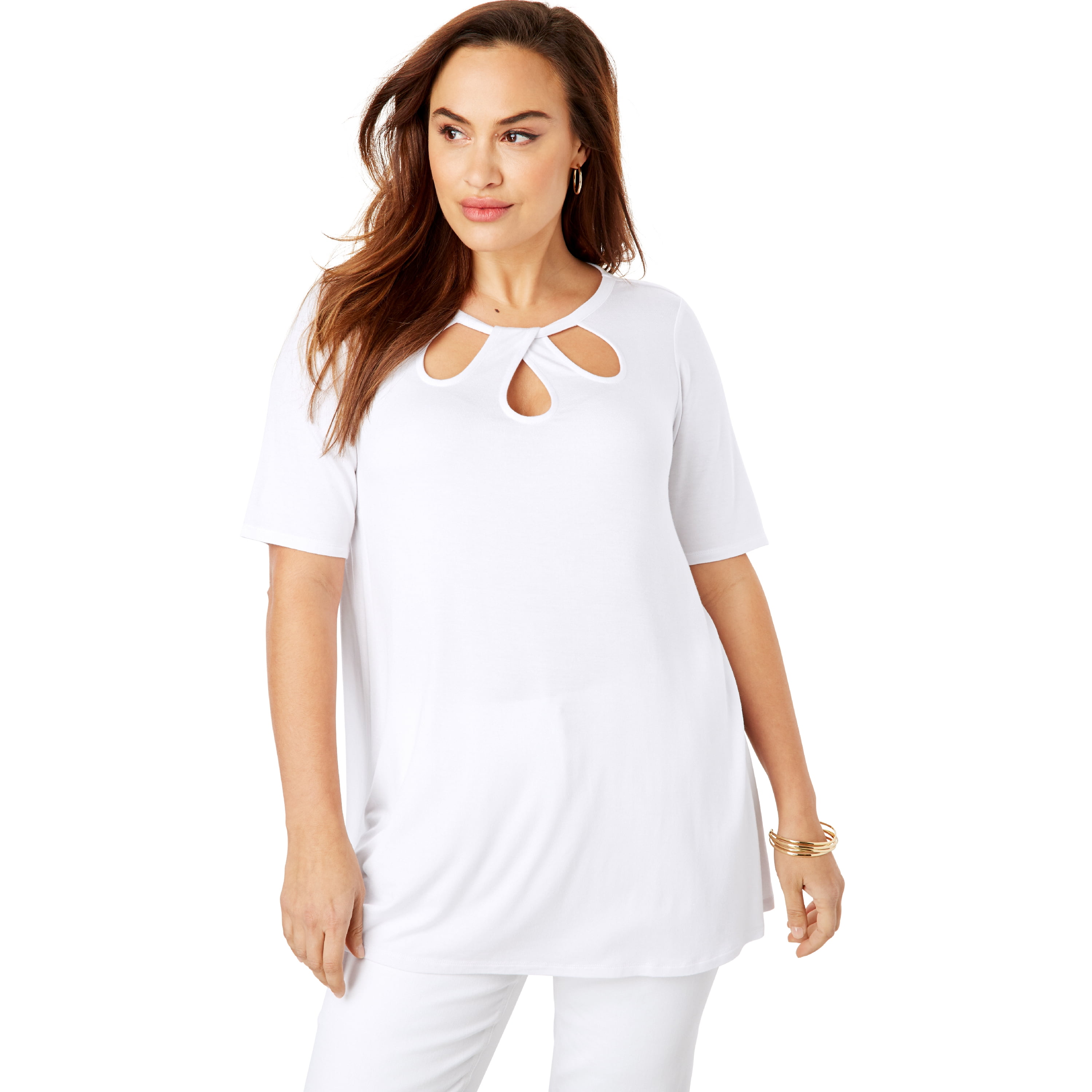Jessica London - Jessica London Women's Plus Size Cutout Swing Tunic ...