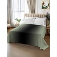 thumbnail image 2 of Light Green Black Ombre Queen Size Flat Sheet, Wrinkleproof & Fadeproof Cooling Flat Bed Sheet Only, Modern Gradient Abstract Art Breathable Soft Bedding Top Sheets 90 x 102 Inches, 2 of 8