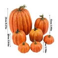 thumbnail image 3 of Fall Pumpkin Decor Set of 7 - Harvest Pumpkins for Thanksgiving, Halloween & Autumn - Indoor/Outdoor Farmhouse Decorations in Various Sizes - Durable Foam Material, 3 of 6