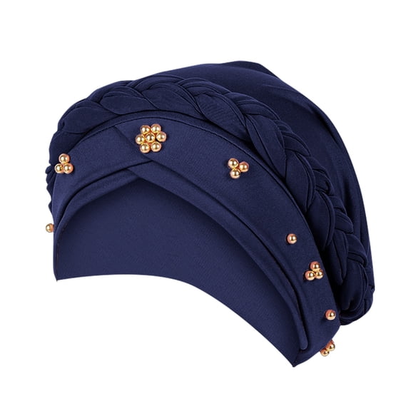 Women Silk Turban Head Wrap Baotou Cap Soft Stretch Hair Cover Hat Lightweight Breathable Headscarf Cap for Daily Wear Sleep Hair Protection