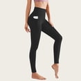 thumbnail image 5 of Celsior Compression Leggings with Pockets No Curling Lift Pants Slim Move Cellulite Leggings Lightweight Slim Fit Pants 3D Anti Cellulite Leggings for Women Pants for Workout Running Athletic Black L, 5 of 6
